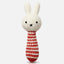 miffy handmade rattle red striped + music