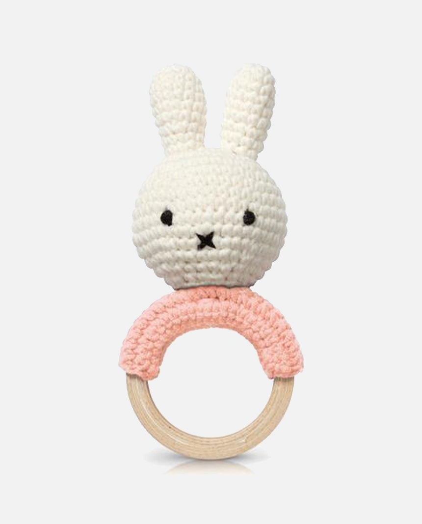 miffy handmade teether pastel pink + music