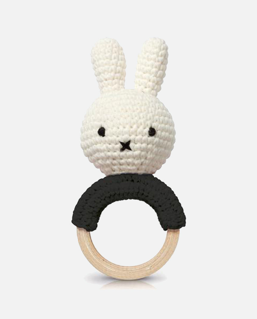 miffy handmade teether black + music