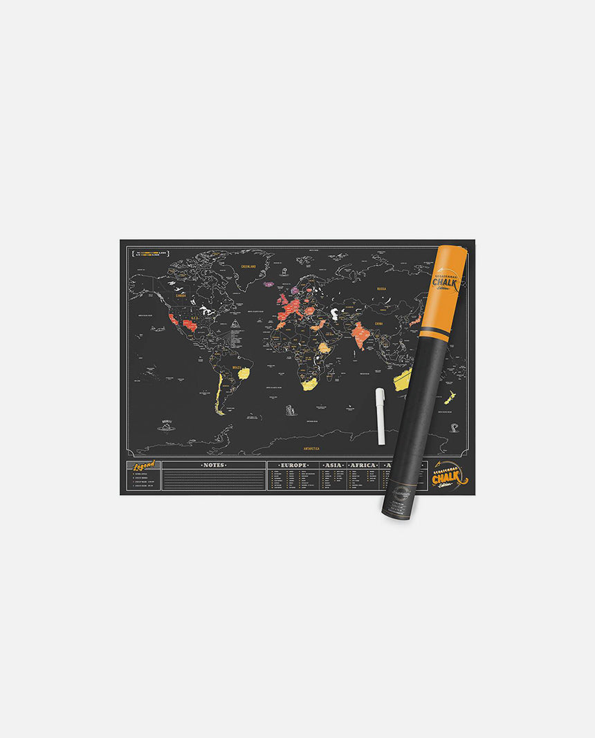 Scratch Map Chalk Edition