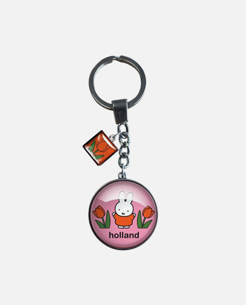 Keychain "Miffy in Tulip Field - Pink"