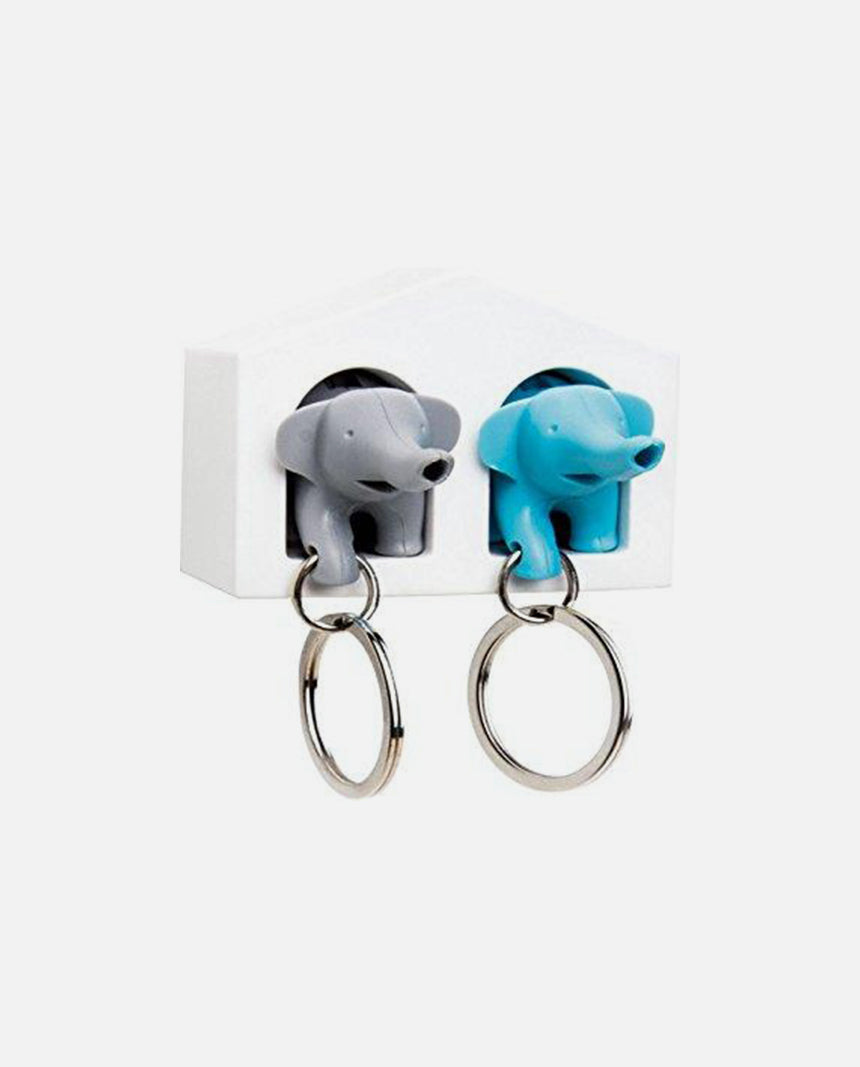 Duo Elephant Key Ring