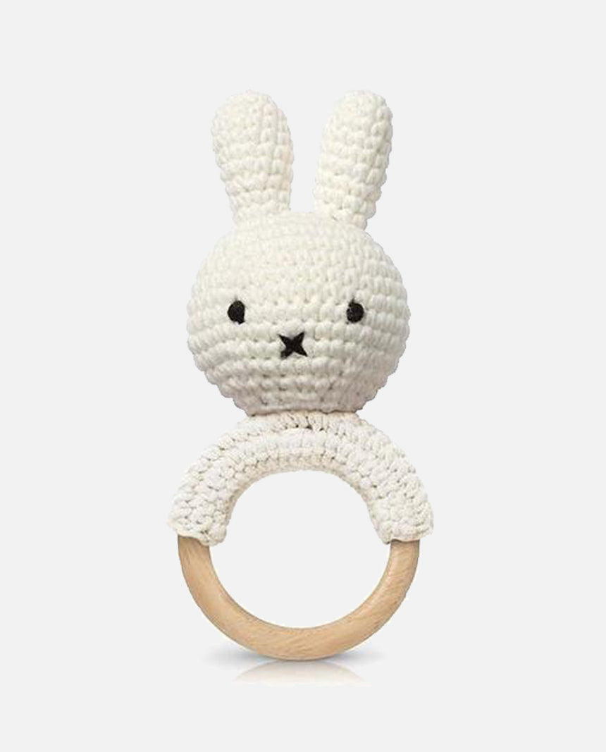 miffy handmade teether white + music