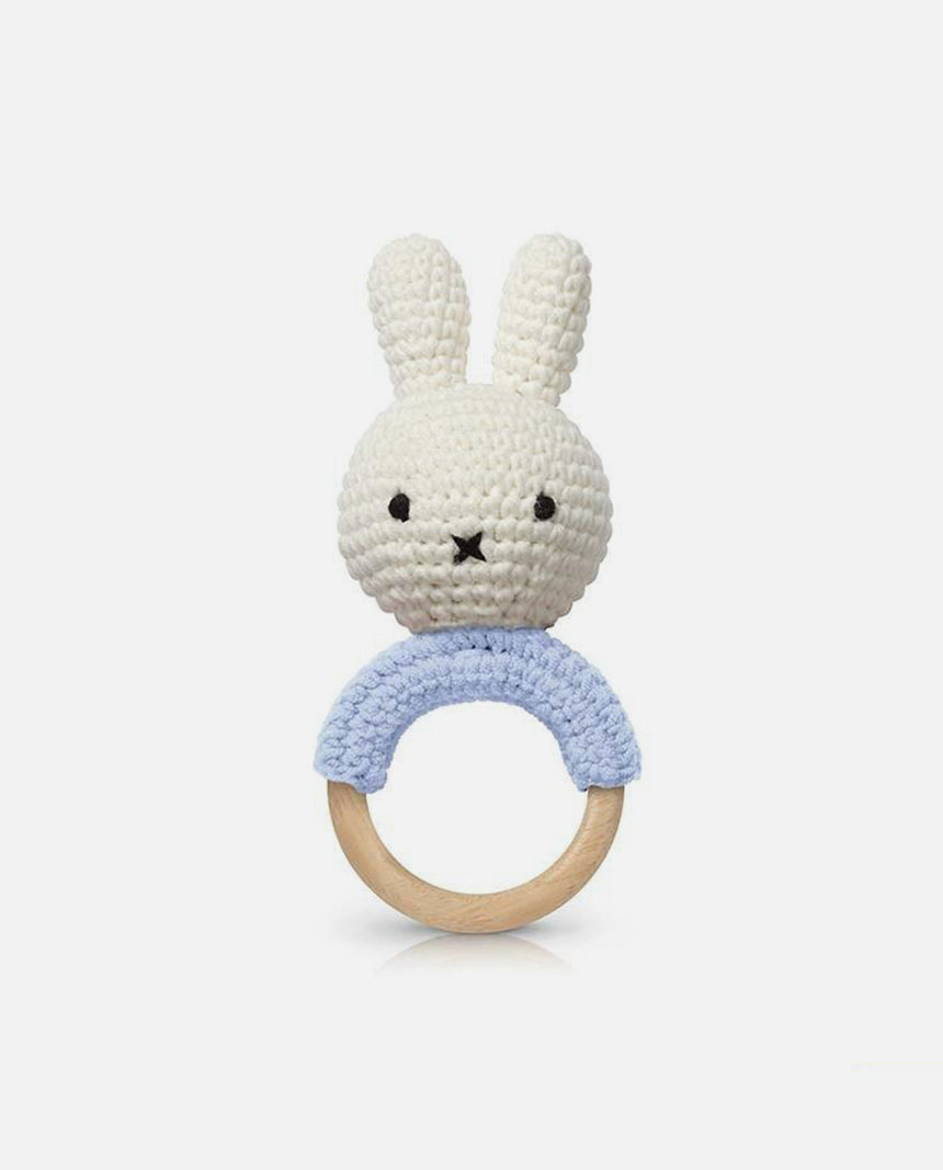 miffy handmade teether pastel blue + music