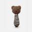 boris handmade rattle black striped + music