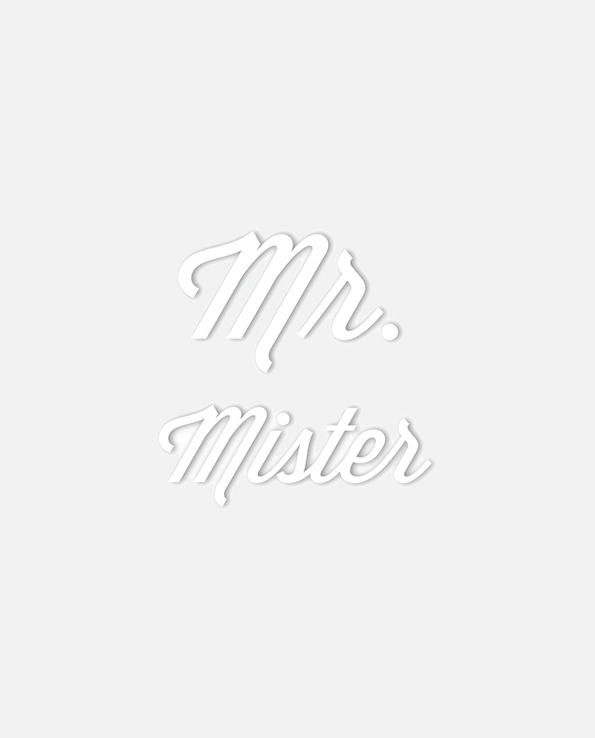 Mr. - Mister Sticker