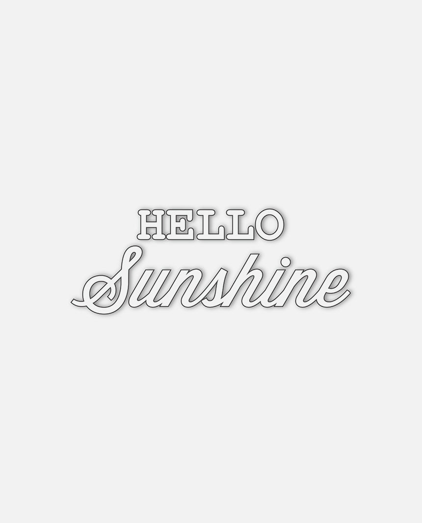 Stickers | Hello Sunshine Word | White