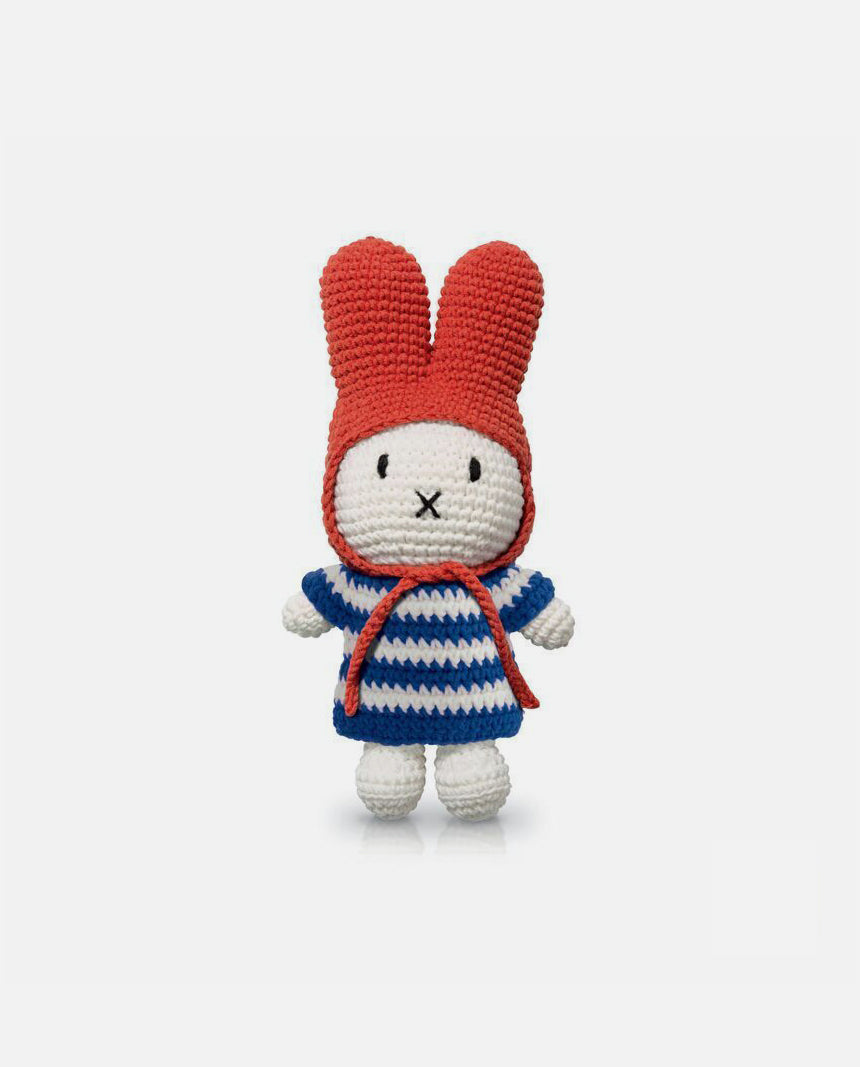 miffy & her blue striped dress + red hat