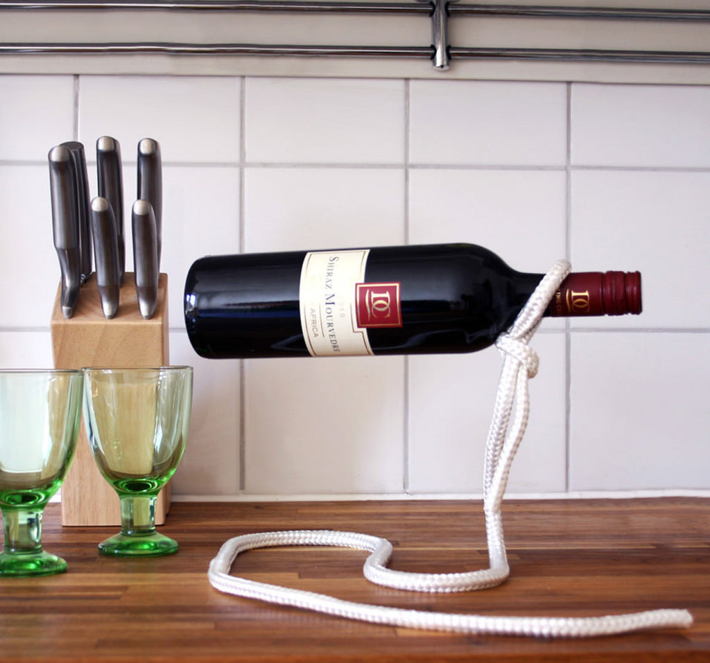 Rope wine bottle holder cheap