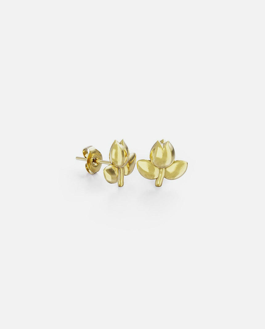 MIFFY - 18CT GOLD VERMEIL TULIP STUD EARRINGS