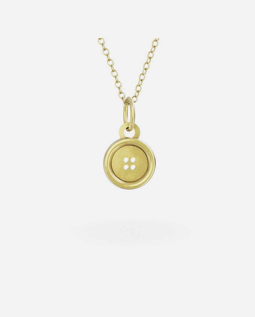 MIFFY - 18CT GOLD VERMEIL BUTTON NECKLACE SET