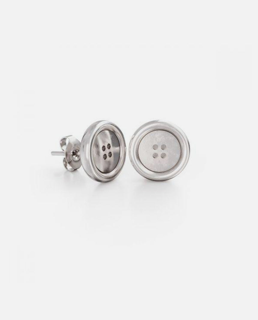 MIFFY - STERLING SILVER BUTTON STUD EARRINGS