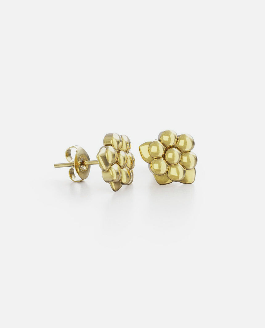 MIFFY - 18CT GOLD VERMEIL DAISY STUD EARRINGS