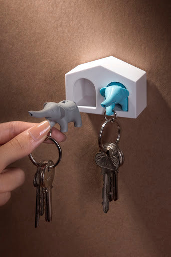 Duo Elephant Key Ring