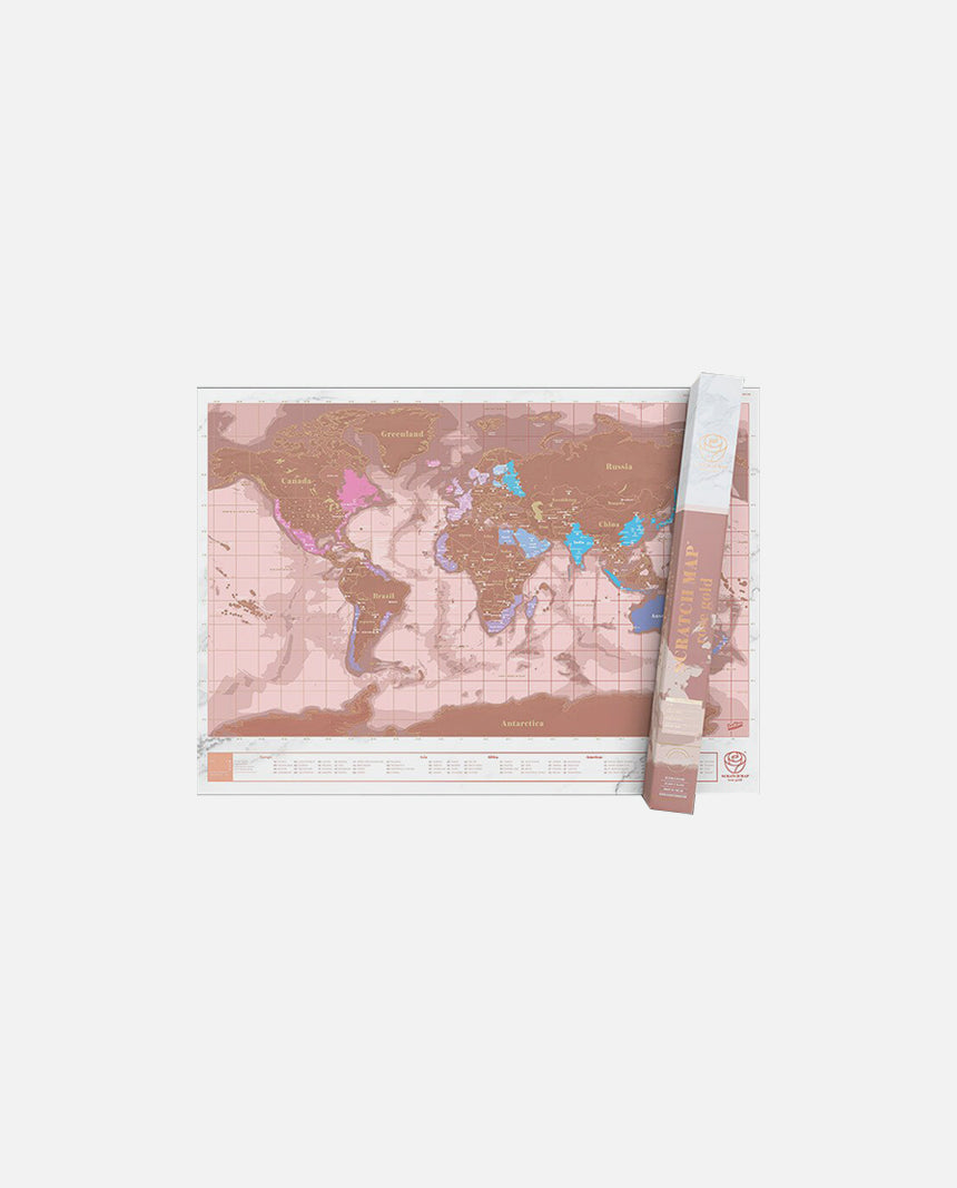 Scratch Map Rose Gold Edition