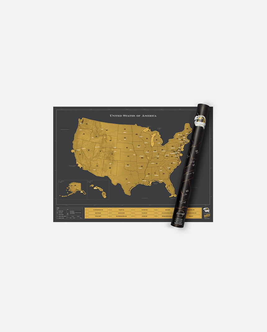 Scratch Map USA Deluxe
