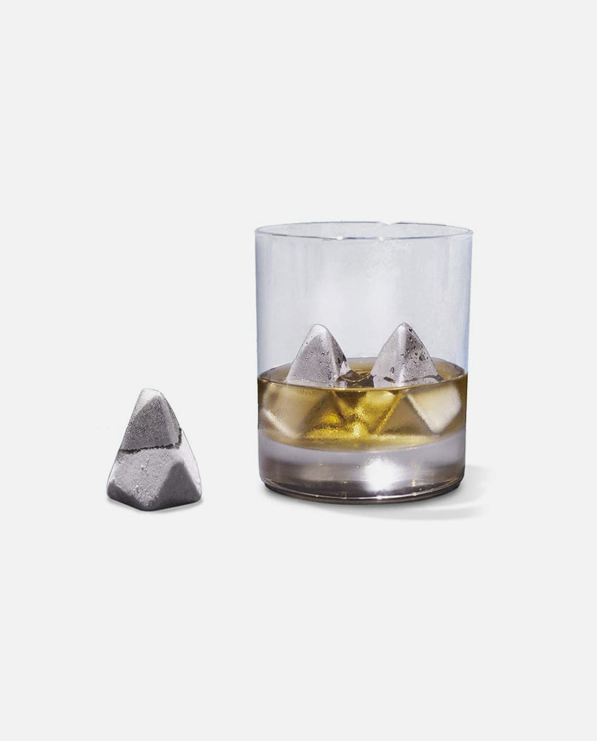 Polar Iceberg-shaped metallic drinking stones