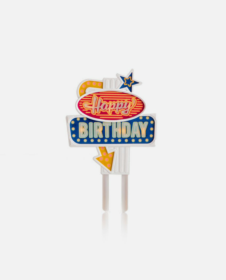 Flashing Cake Topper - Happy Birthday