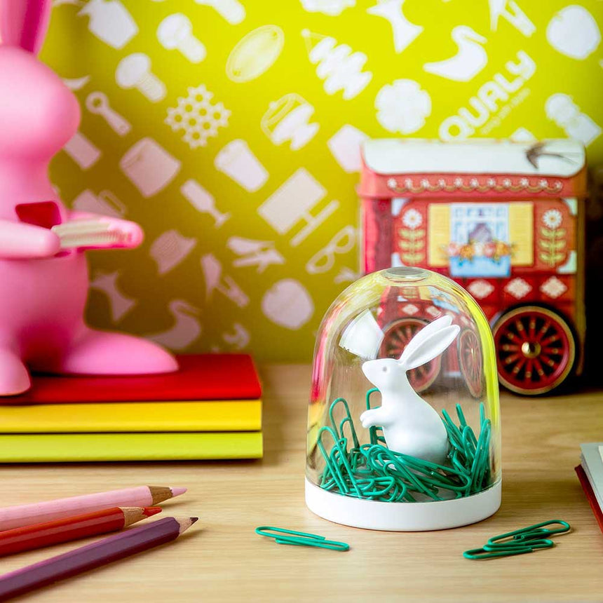 Bunny in the field - paper clips holder