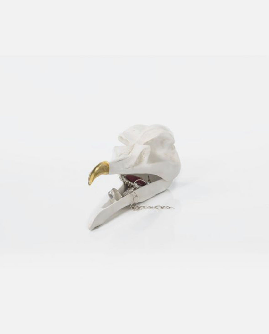 Bird Skull Tidy - White