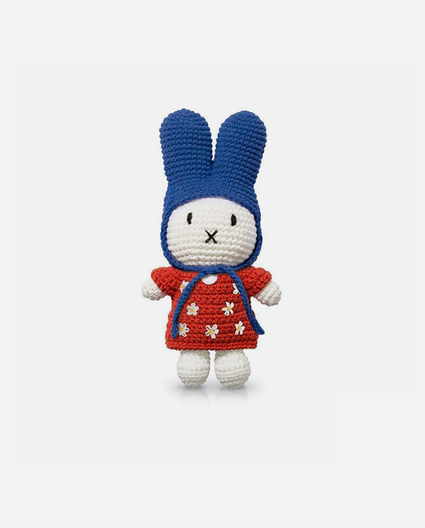 miffy & her red flower dress + blue hat