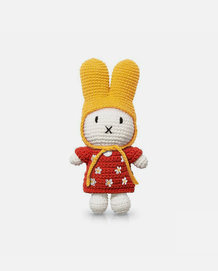 miffy & her red flower dress + yellow hat