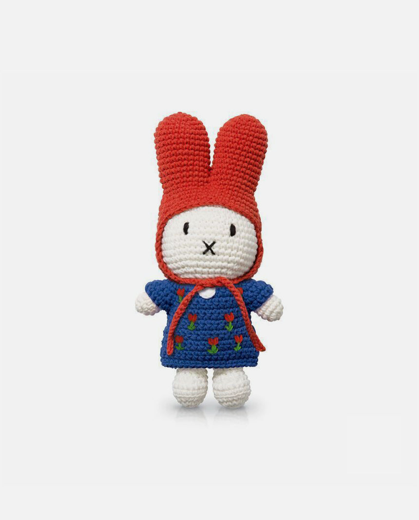 miffy & her blue tulip dress + red hat