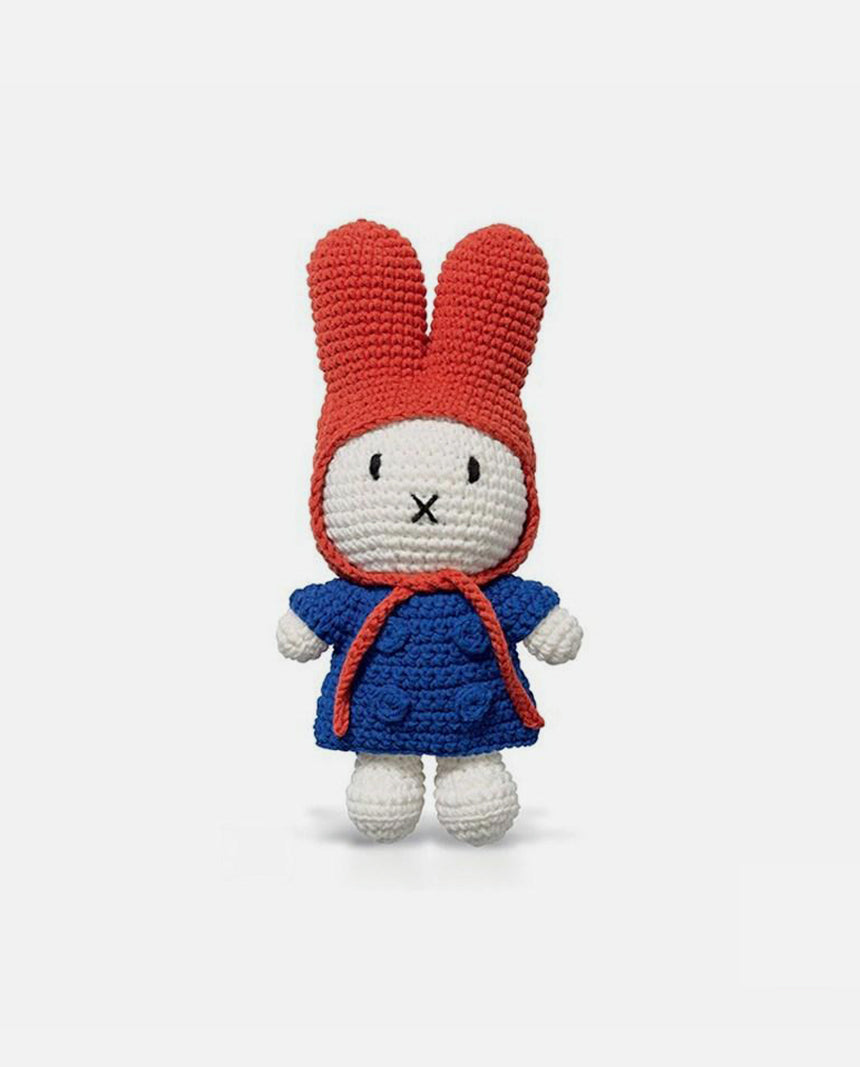 miffy & her blue coat + red hat