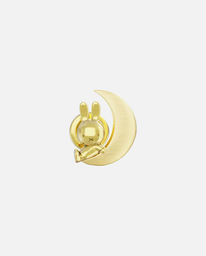 MIFFY & THE MOON 18CT GOLD VERMEIL PIN BROOCH