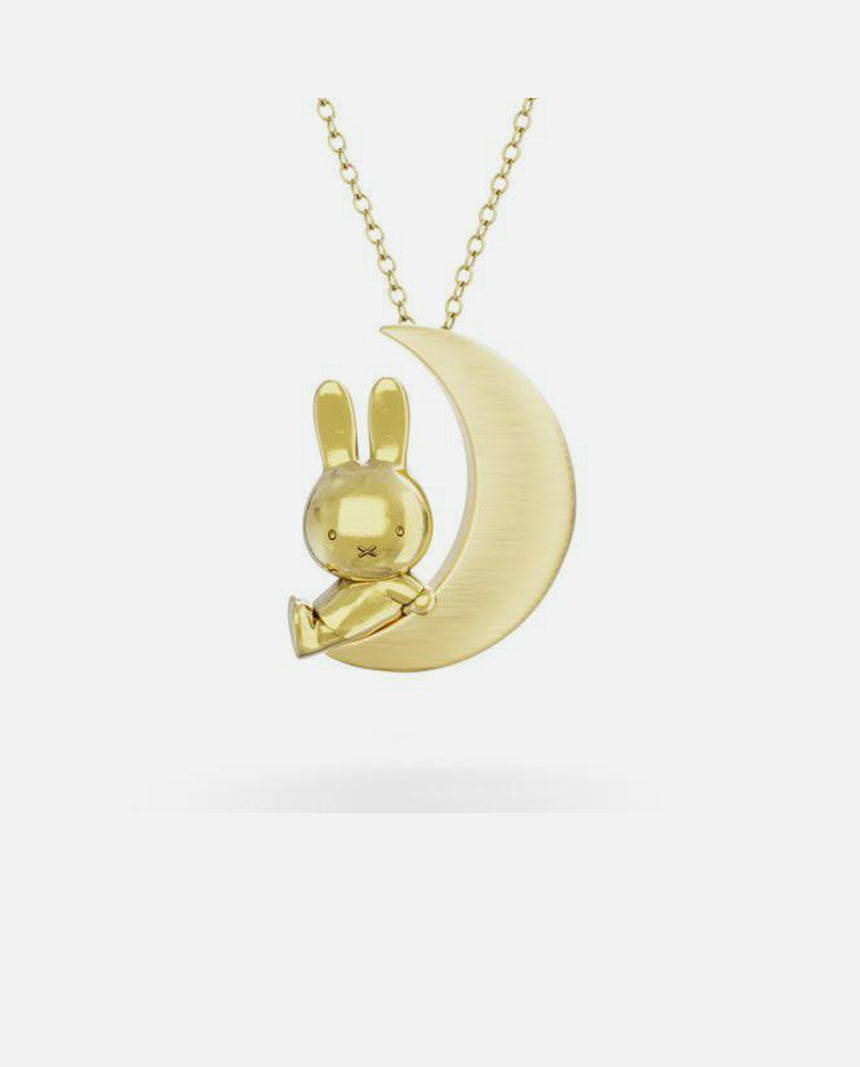 MIFFY & THE MOON 18CT GOLD VERMEIL PENDANT